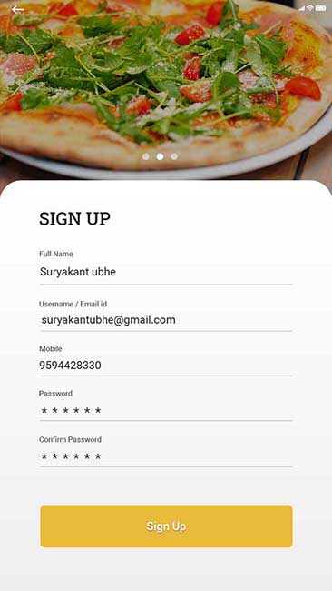 Oriano Mobile App Screen Design